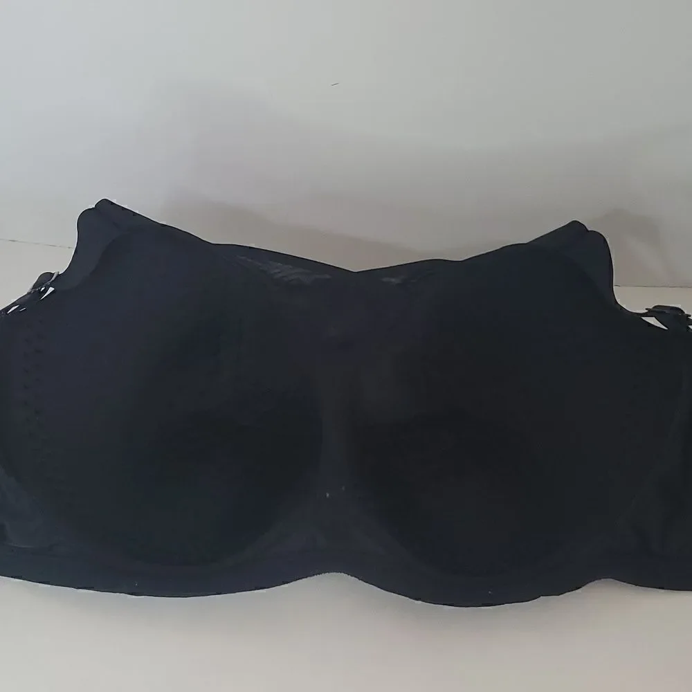 LIVI Lane Bryant Wireless Medium-Impact Wicking Sports Bra Black Size 44DDD